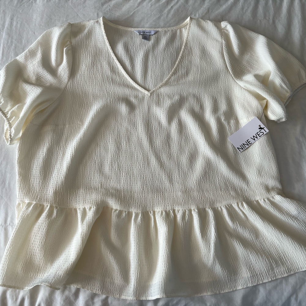 Nine West peplum-style top xxl